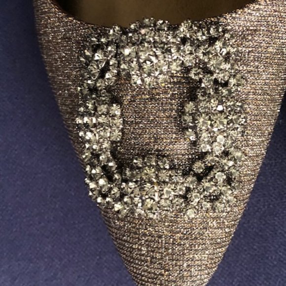 Manolo Blahnik Shoes - Sexy Bronze Flat Monolo Blahnik Noturno Fabric Hangisi